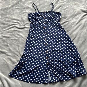 Polka Dot Navy Blue Dress